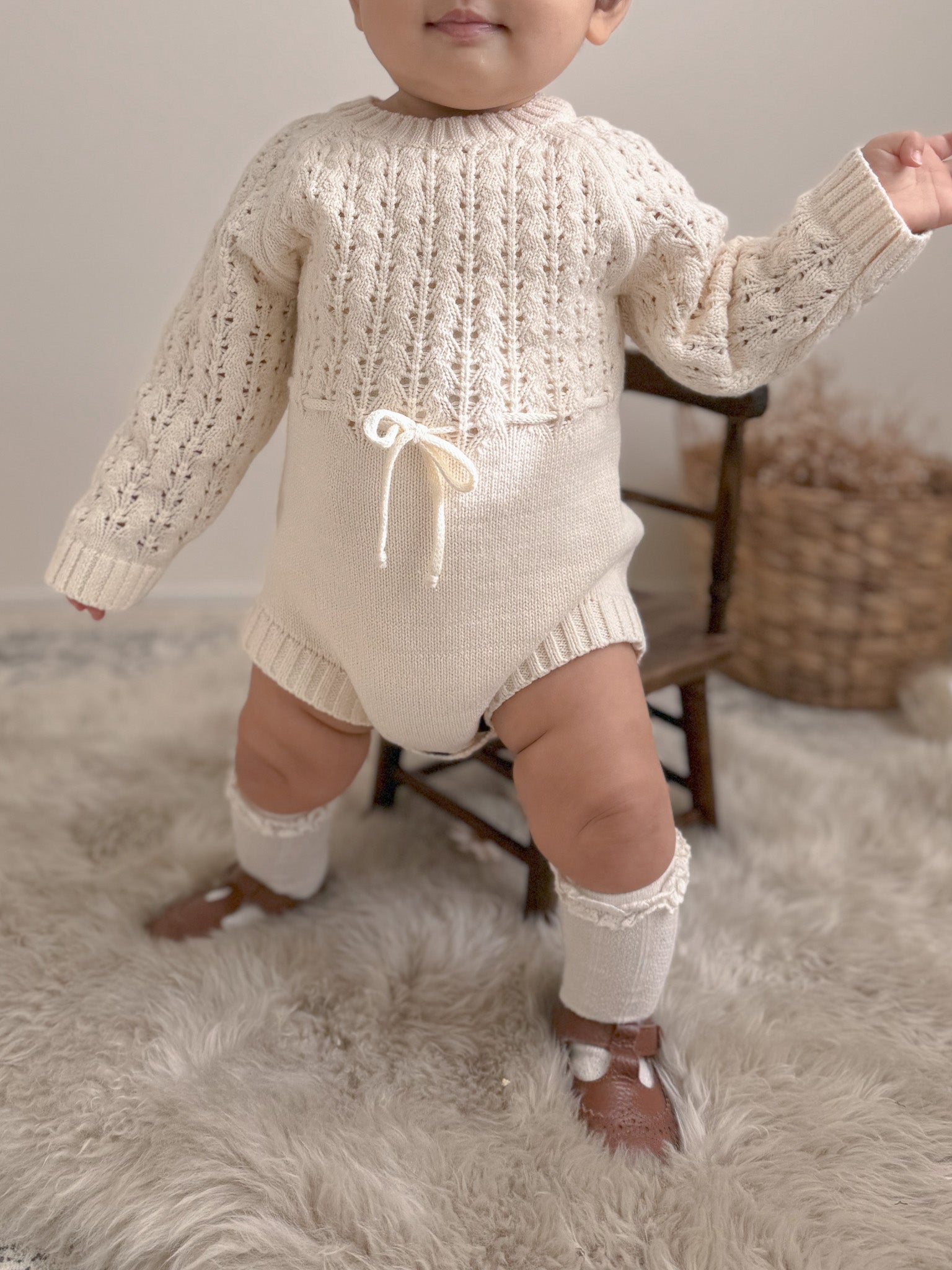 Mae knit rompers