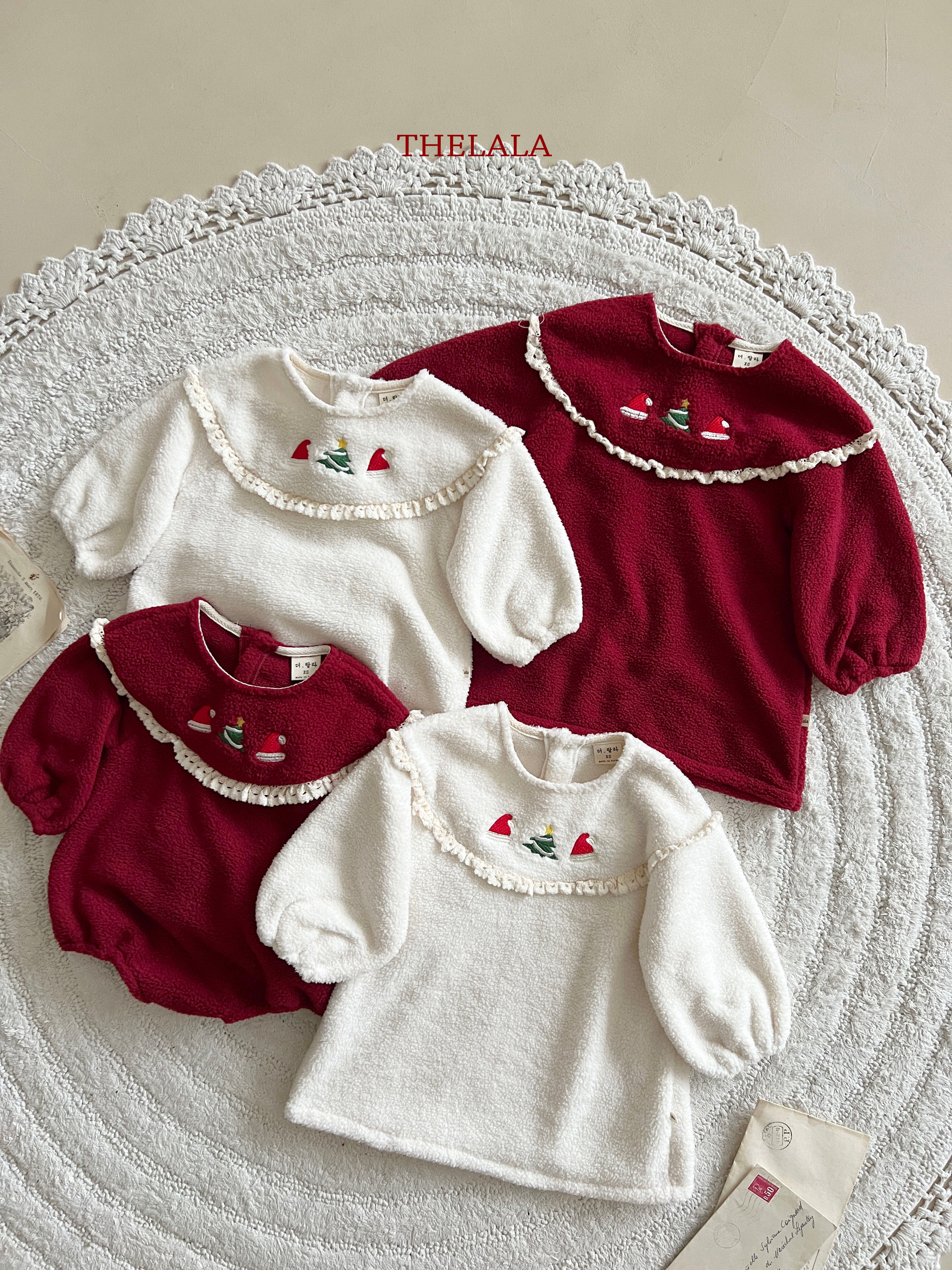 Santa embroidery one piece