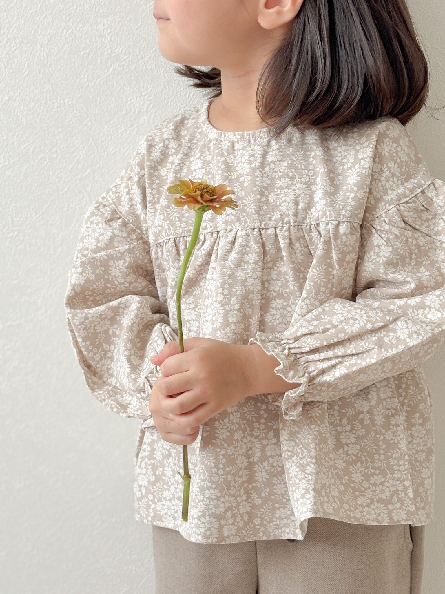 Flower cotton blouse