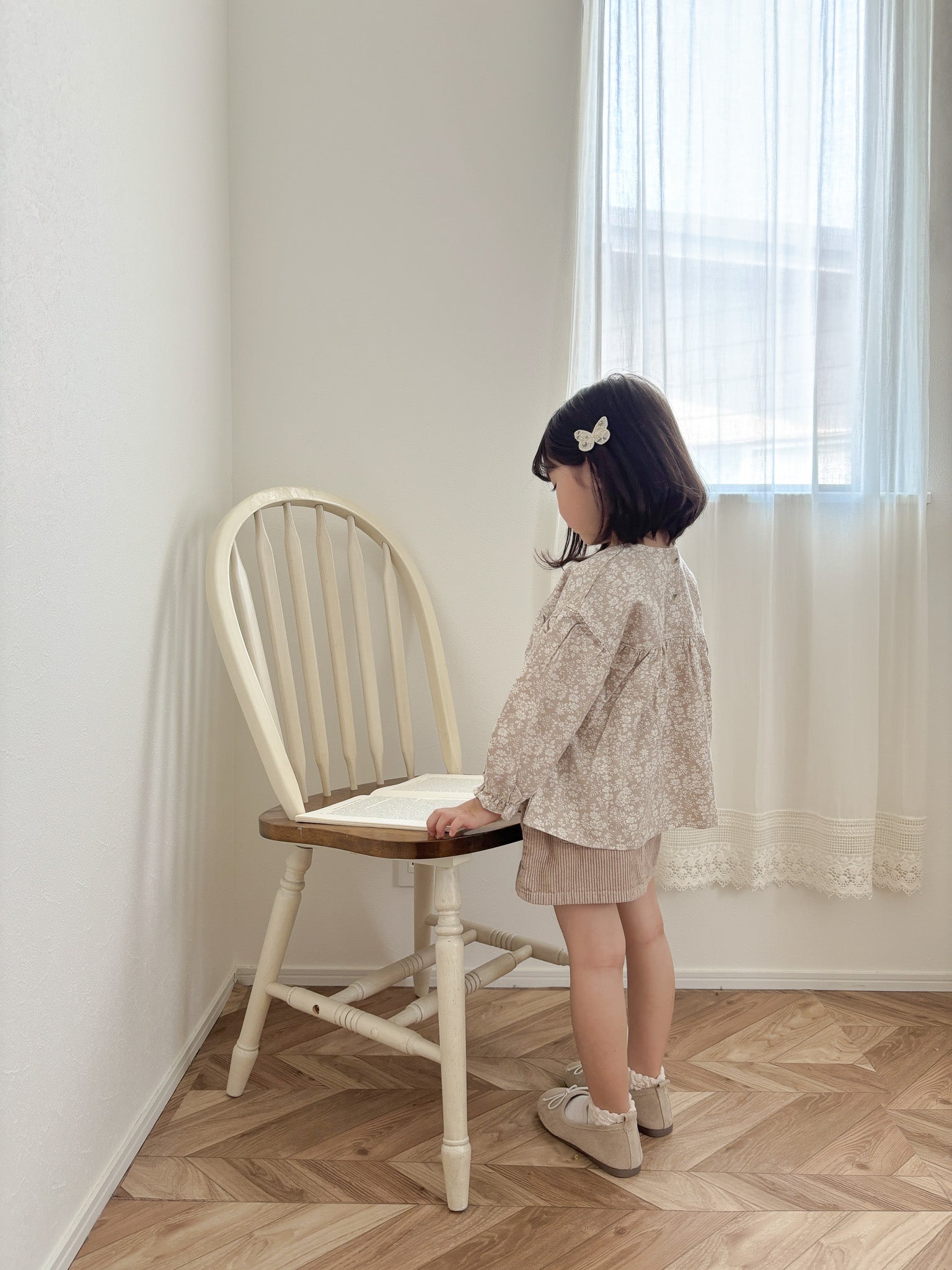 Flower cotton blouse