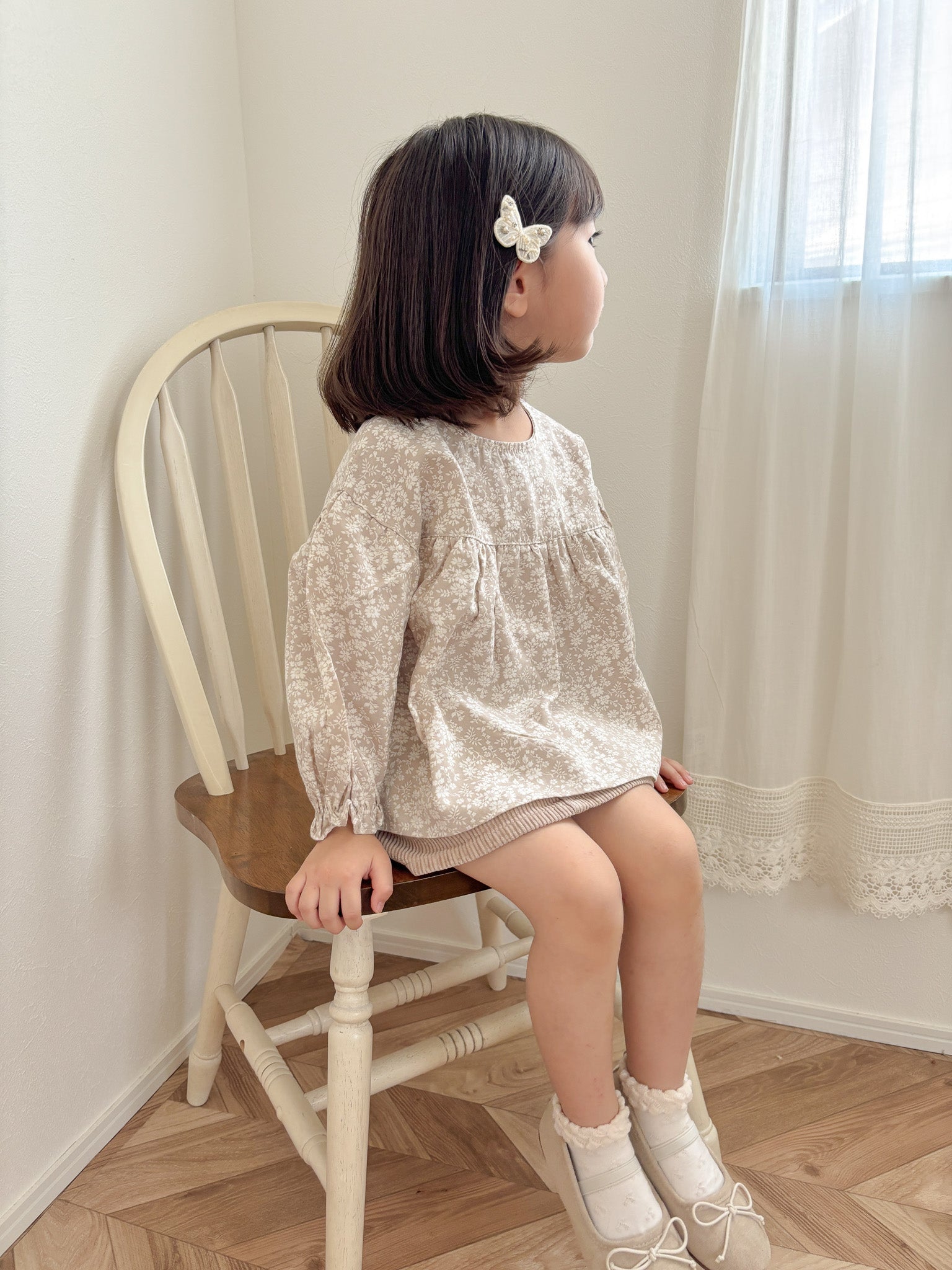 Flower cotton blouse