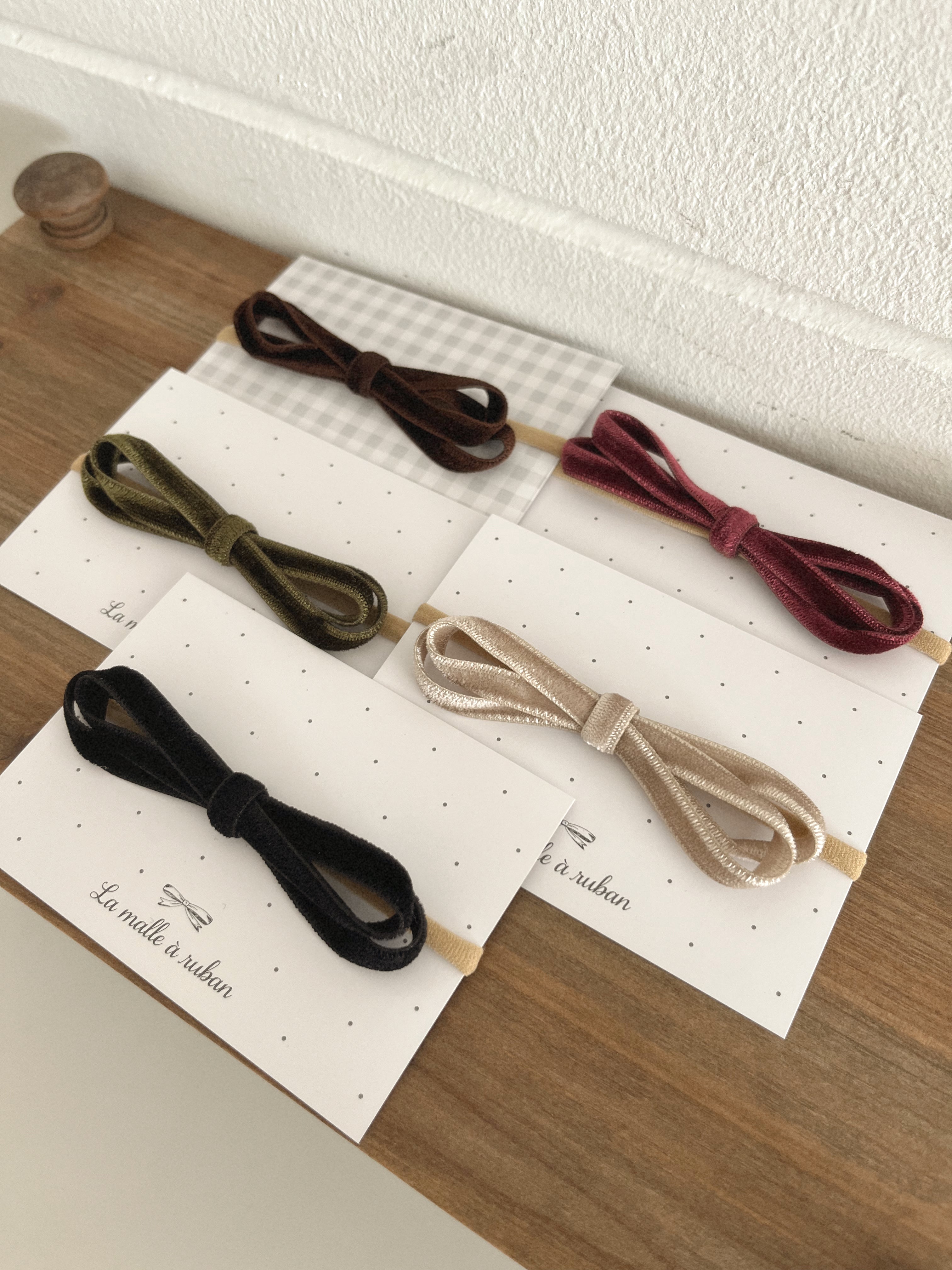 baby velvet ribbon hairband